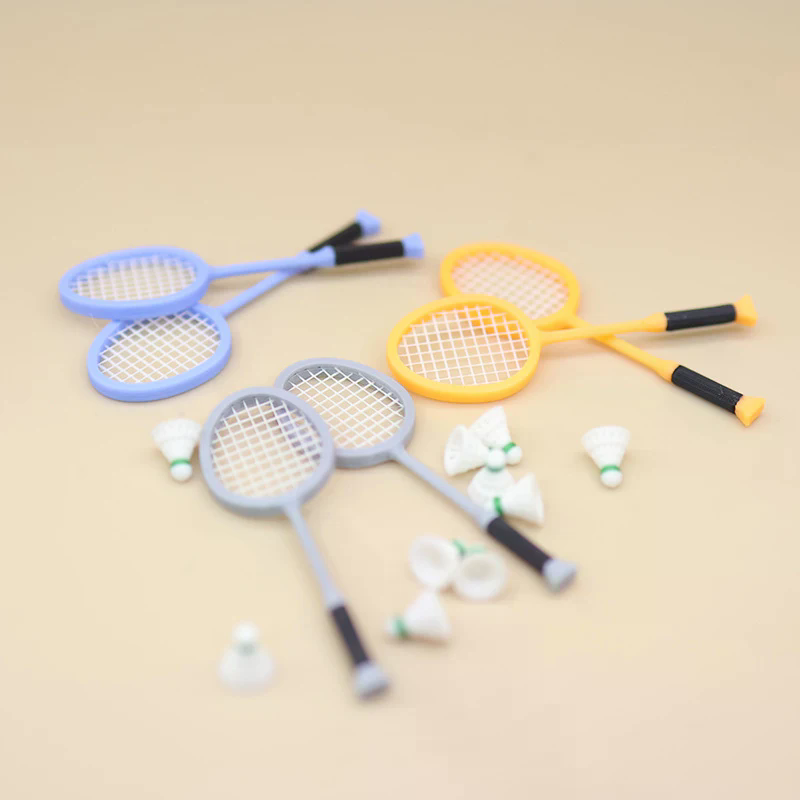 Badminton House - 1/12 Dollhouse Simülasyon Mini Badminton Raket