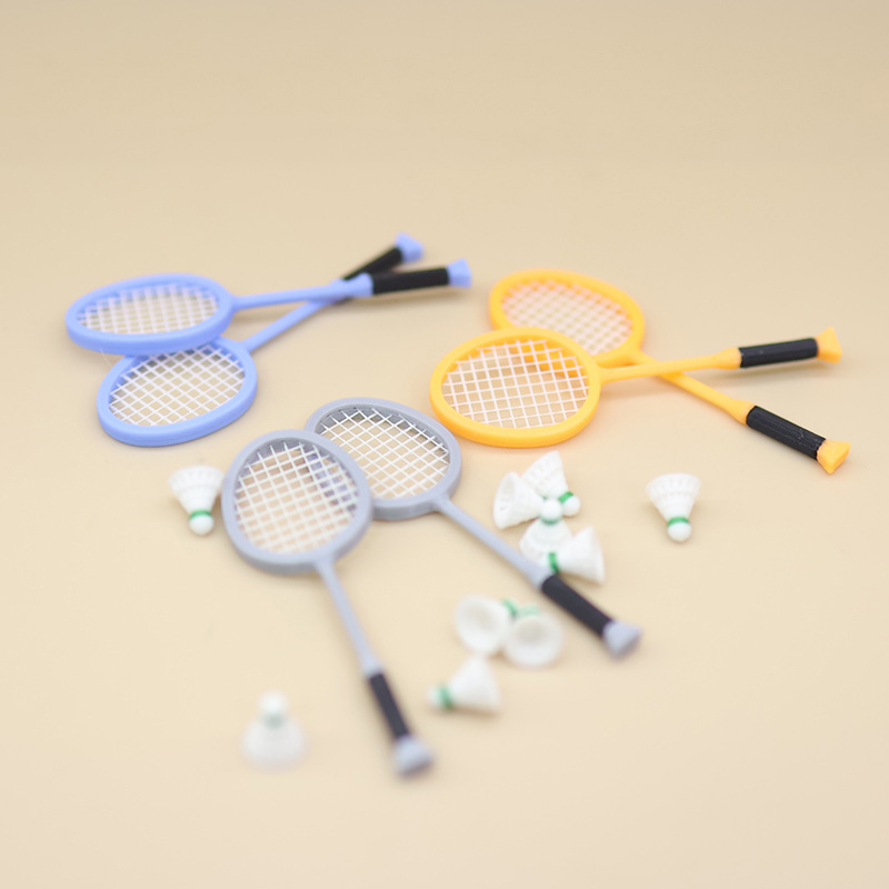 Badminton House - 1/12 Dollhouse Simülasyon Mini Badminton Raket